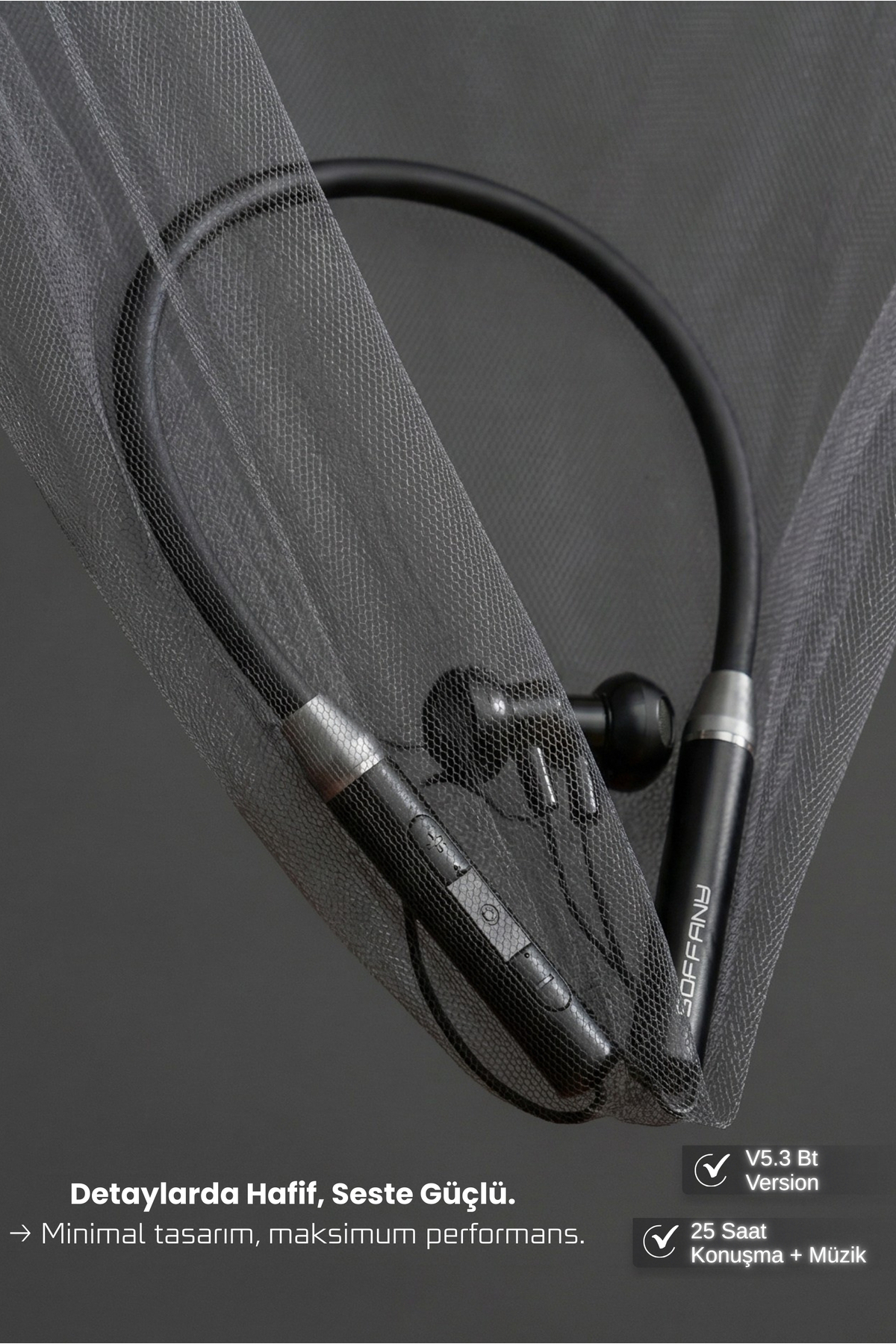 AP-18 AP-18 Magnet Series Bluetooth 5.3 Headset with Neck Strap Black