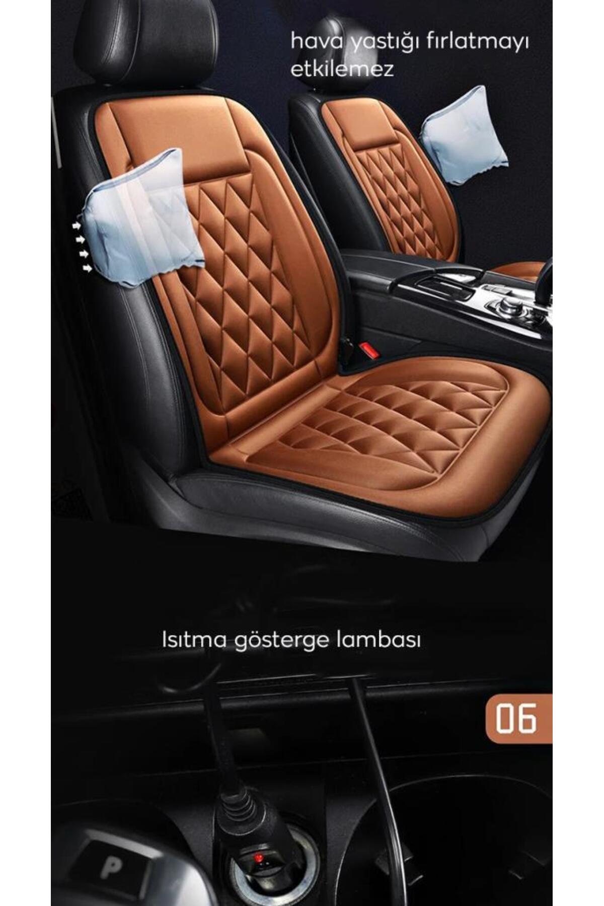 coofbe Tüm Araçlara Uyumlu 12W Araç Koltuk Isıtma Minderi Araç Koltuk Koruyucu Oto Isıtıcı Minder fotoğrafı 4 (önizleme)