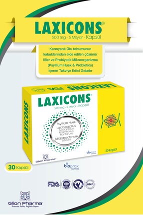 Glion Pharma Laxicons Kapsül Karnıyarık Otu ve Probiyotik İçeren Takviye Edic...