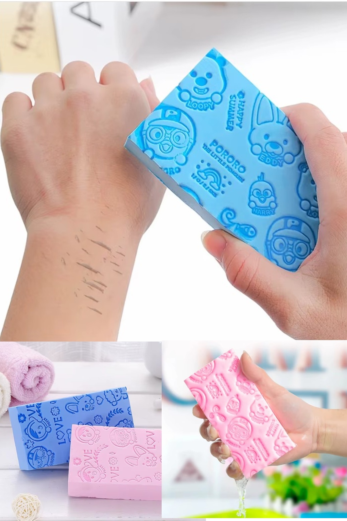 İndirimKap Banyo Vücut Duş Süngeri Sihirli Vücut Ölü Deri Sökücü Vücut Masaj Peeling Fırçası Süngeri - Fiyatı, Yorumları