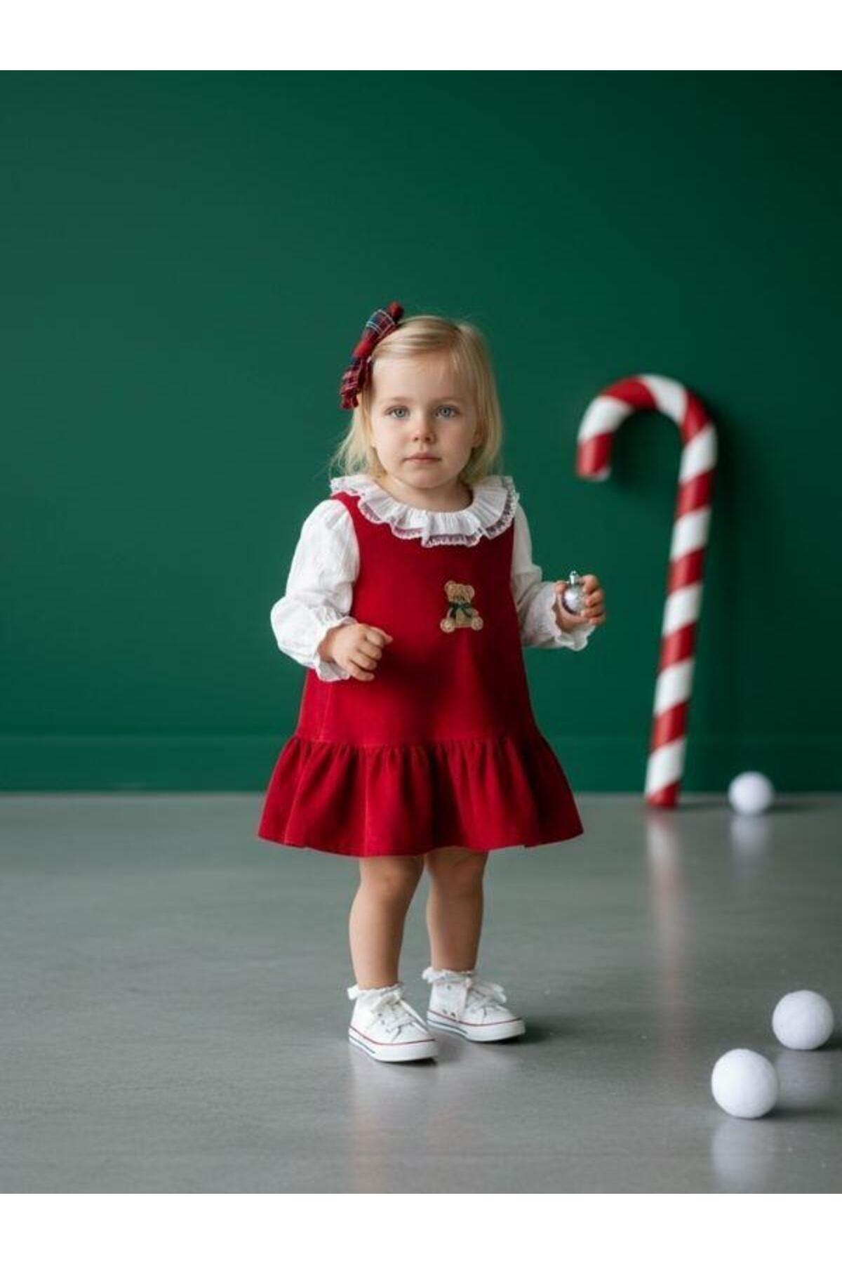 Zekids Kız Bebek Kadife Jile ve Bluzlu Takım fotoğrafı 4 (önizleme)