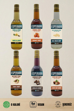 ESPERADO Şekersiz Sugar Free Ekonomik 6 Lı Coffee Set 750 ml X 6 Adet