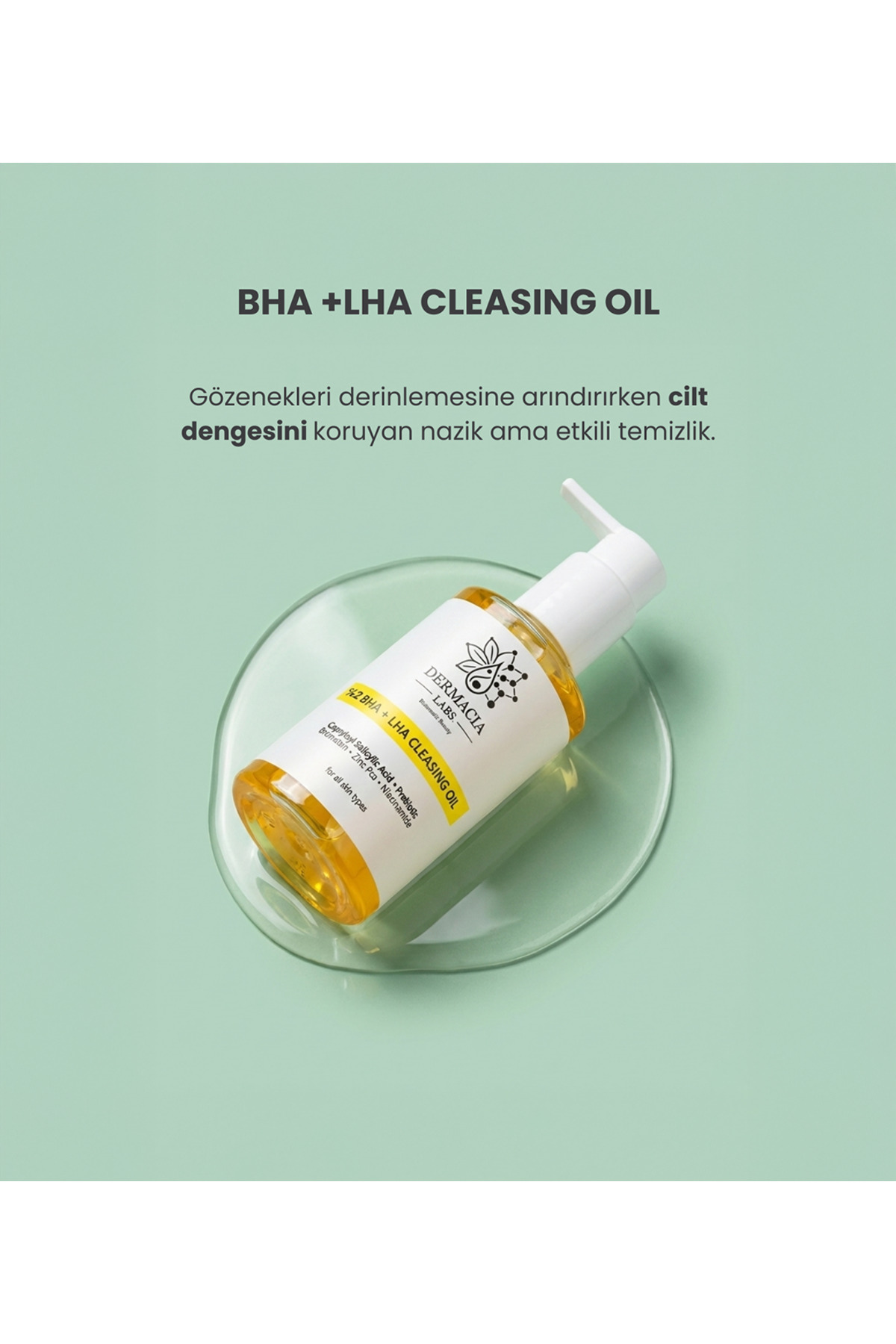 BHA +LHA, Salisilik Asit, Siyah Nokta Karşıtı, Yüz ve Vücut Arındırıcı Temizleme Yağı 200 ml — DL-CLO200 — تصویر 6 از 6