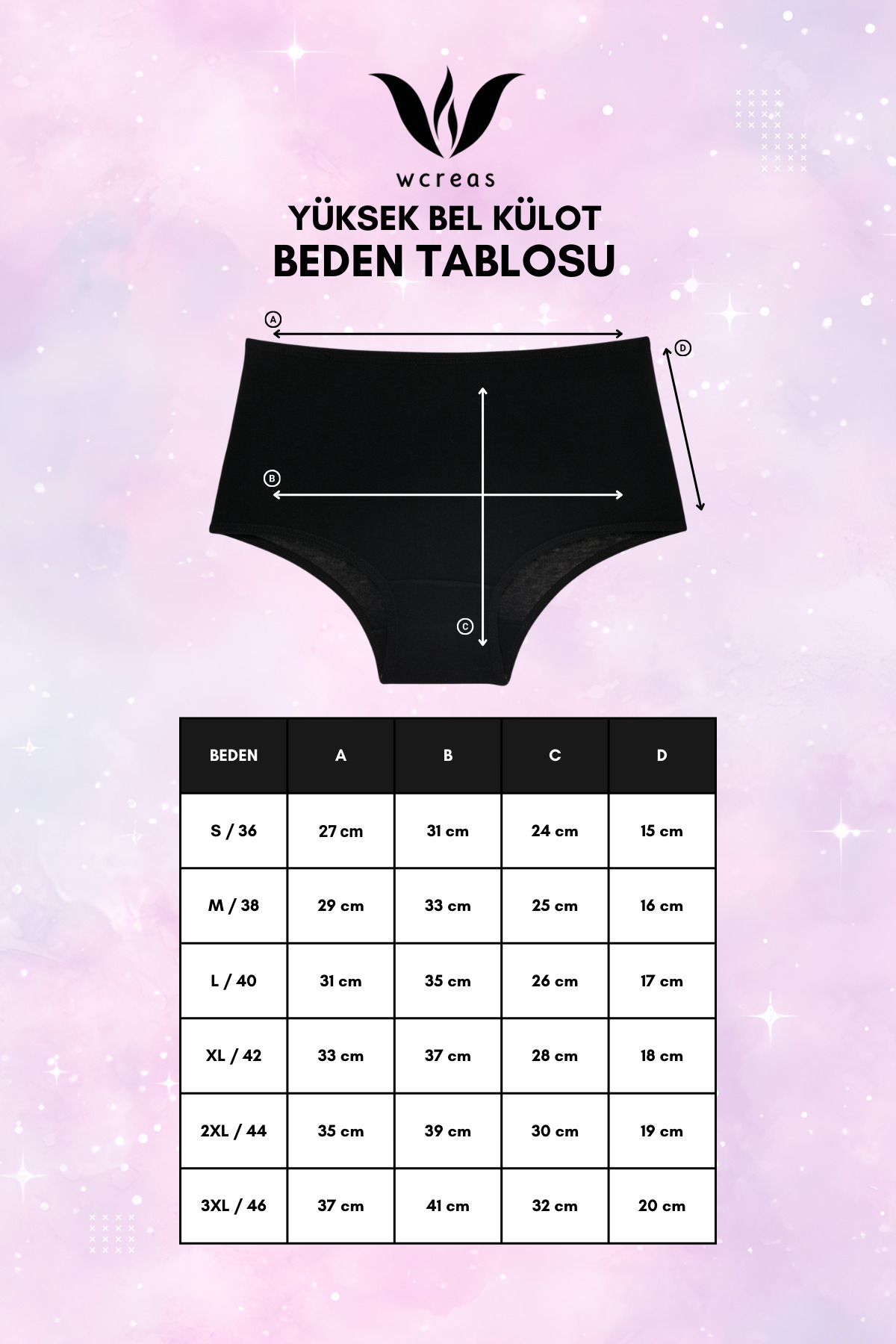 wcreas YÜKSEK BEL PAMUKLU KADIN KÜLOT, 7'Lİ PAKET PAMUKLU YUMUŞAK KUMAŞ KADIN KÜLOT görsel 3