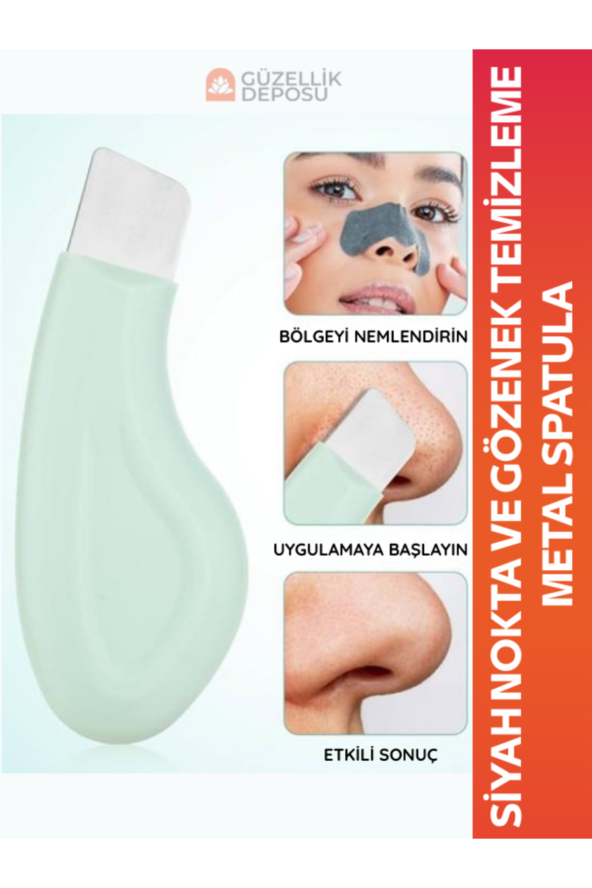 Pürüzsüz Cilt & Gözenek Arındırıcı Ergonomik Spatula — GZLCLT5 — تصویر 2 از 3