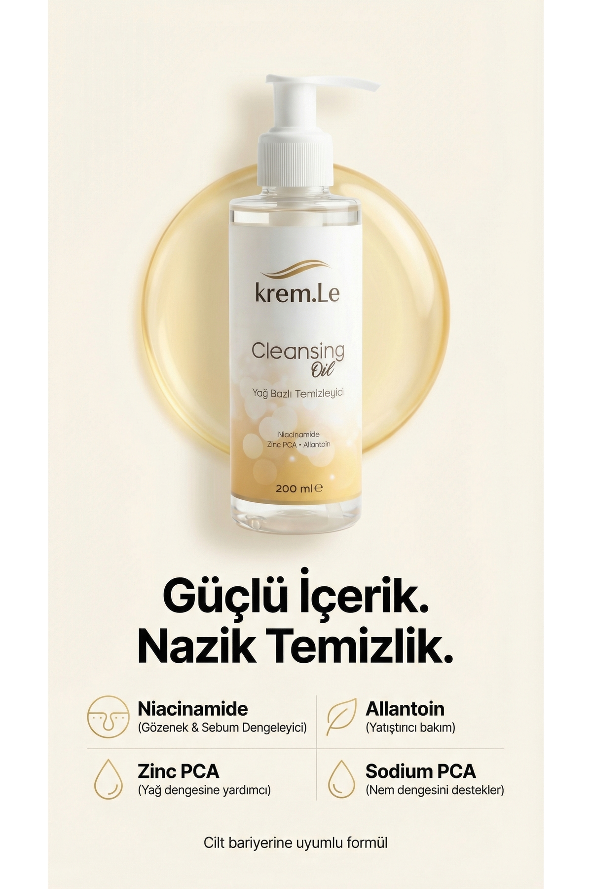 CLEANSİNG OİL 200 ml – Makyaj ve Güneş Kremi Temizleme Yağı, Yağ Bazlı Yüz Temizleyici — 004 — تصویر 4 از 9