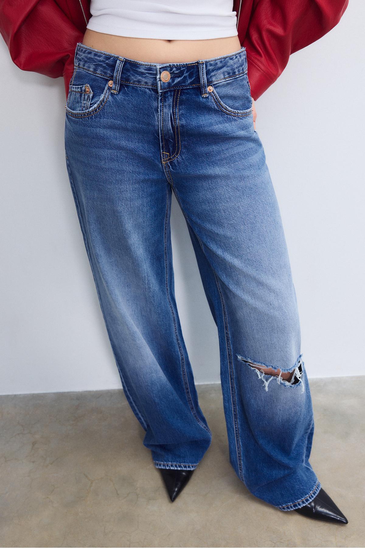 Stradivarius  D91 low wide-leg jeans - Görsel 3