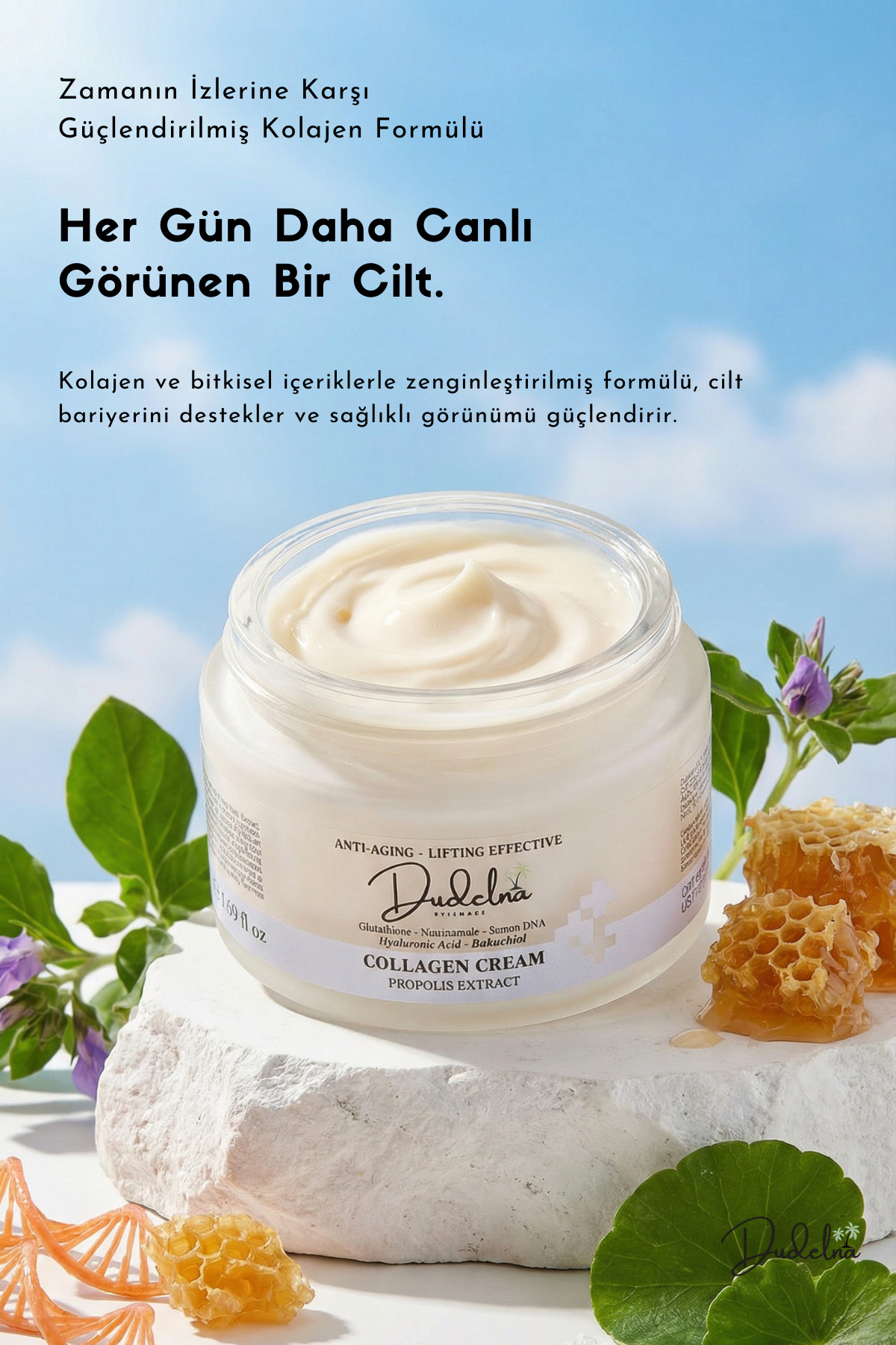 Kolajen Krem & Serum Seti | Yoğun Nem | Peptit Kompleks Anti-Aging Lifting Etkili Yüz & Cilt Bakımı — dudelnaset001 — تصویر 5 از 5