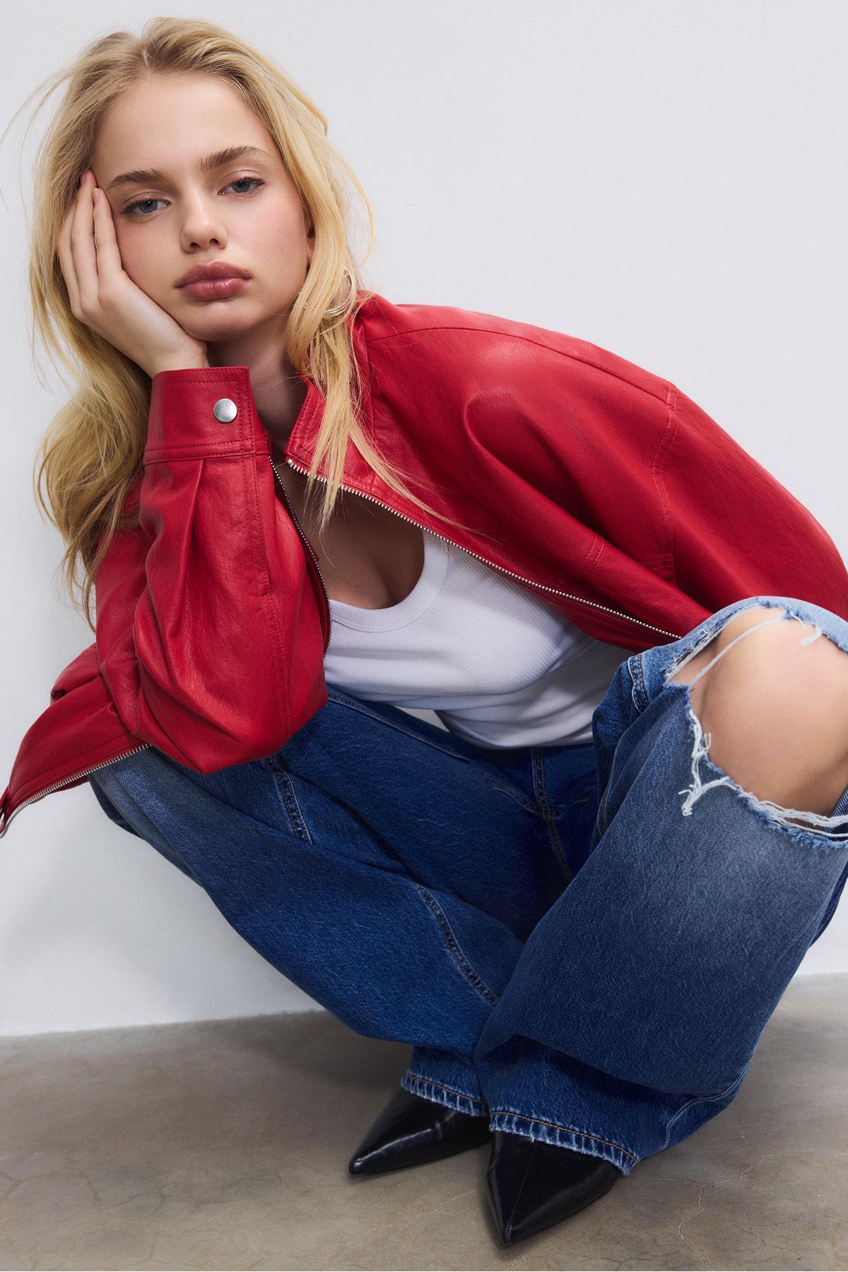 Stradivarius  D91 low wide-leg jeans - Görsel 4