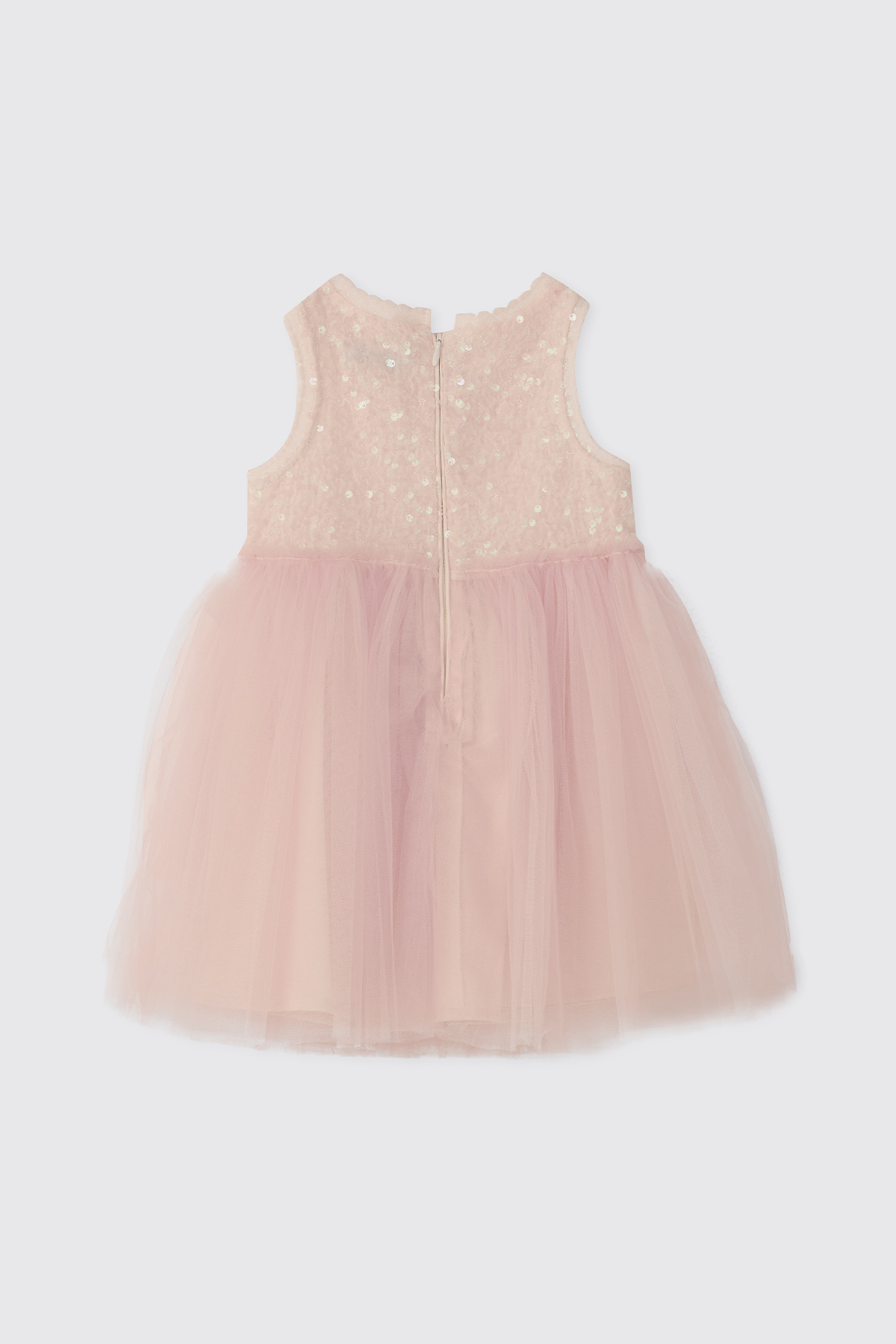Panço Kız Bebek Payet Detaylı Pudra Elbise fotoğrafı 2 (önizleme)