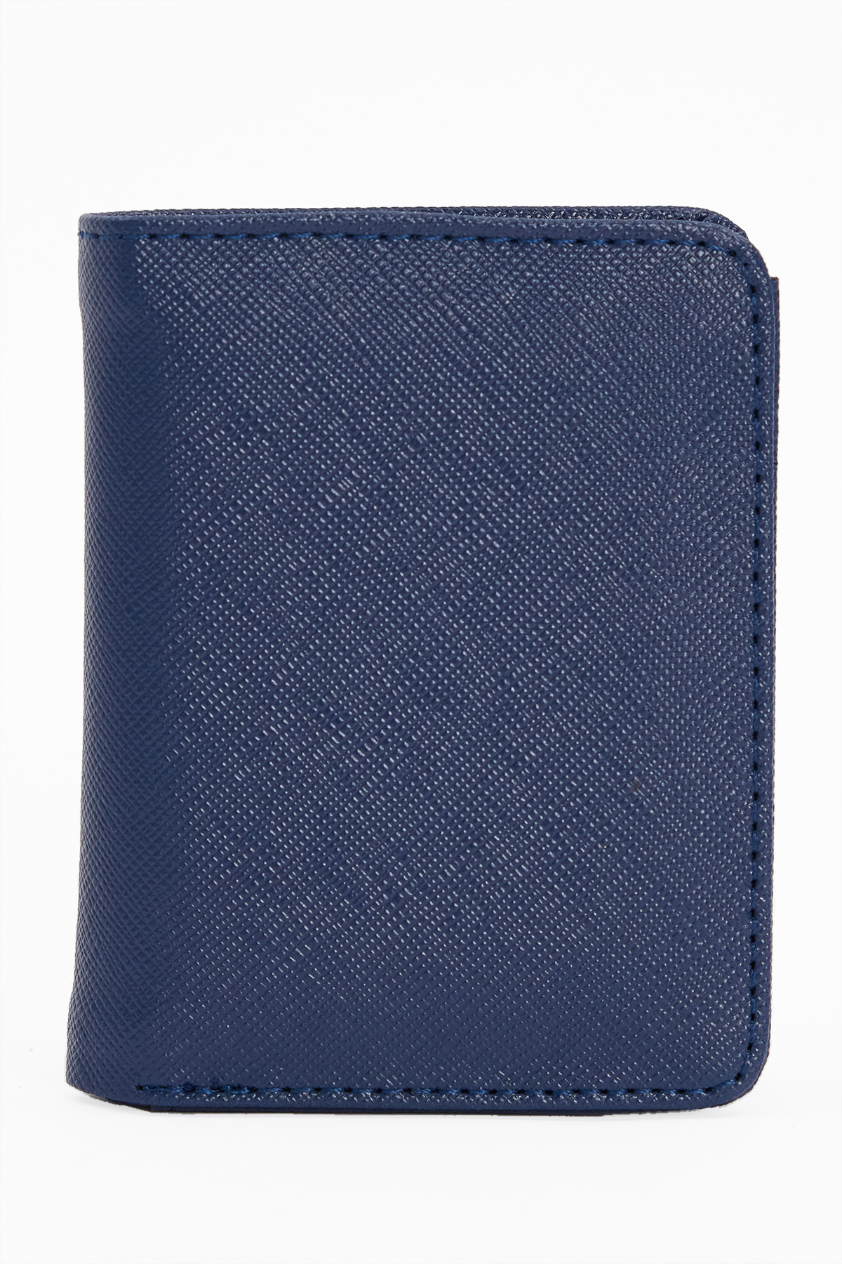 Men's Navy Blue Textured Card Holder Wallet