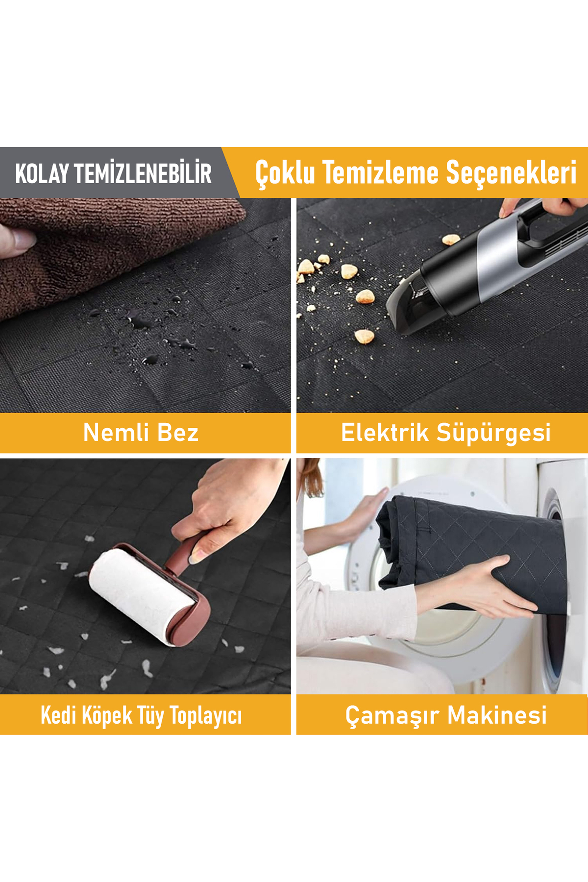 HAEGS Evcil Hayvan Oto Ön Koltuk Kılıfı - Araç Köpek Koltuk Koruma Örtüsü, Oto Koruyucu Kılıf, Siyah fotoğrafı 4 (önizleme)