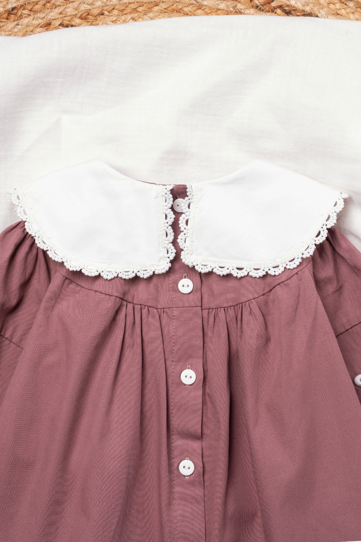 Vauva Nakışlı Elbise Bebek Çocuk Nakışlı Yaka Detaylı Bayramlık Elbise fotoğrafı 5 (önizleme)