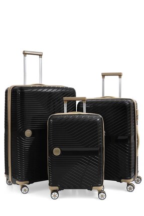 ÇÇS 5239 POLİPROPİLEN KIRILMAZ 3 LÜ SET VALİZ BÜYÜK ORTA KABİN