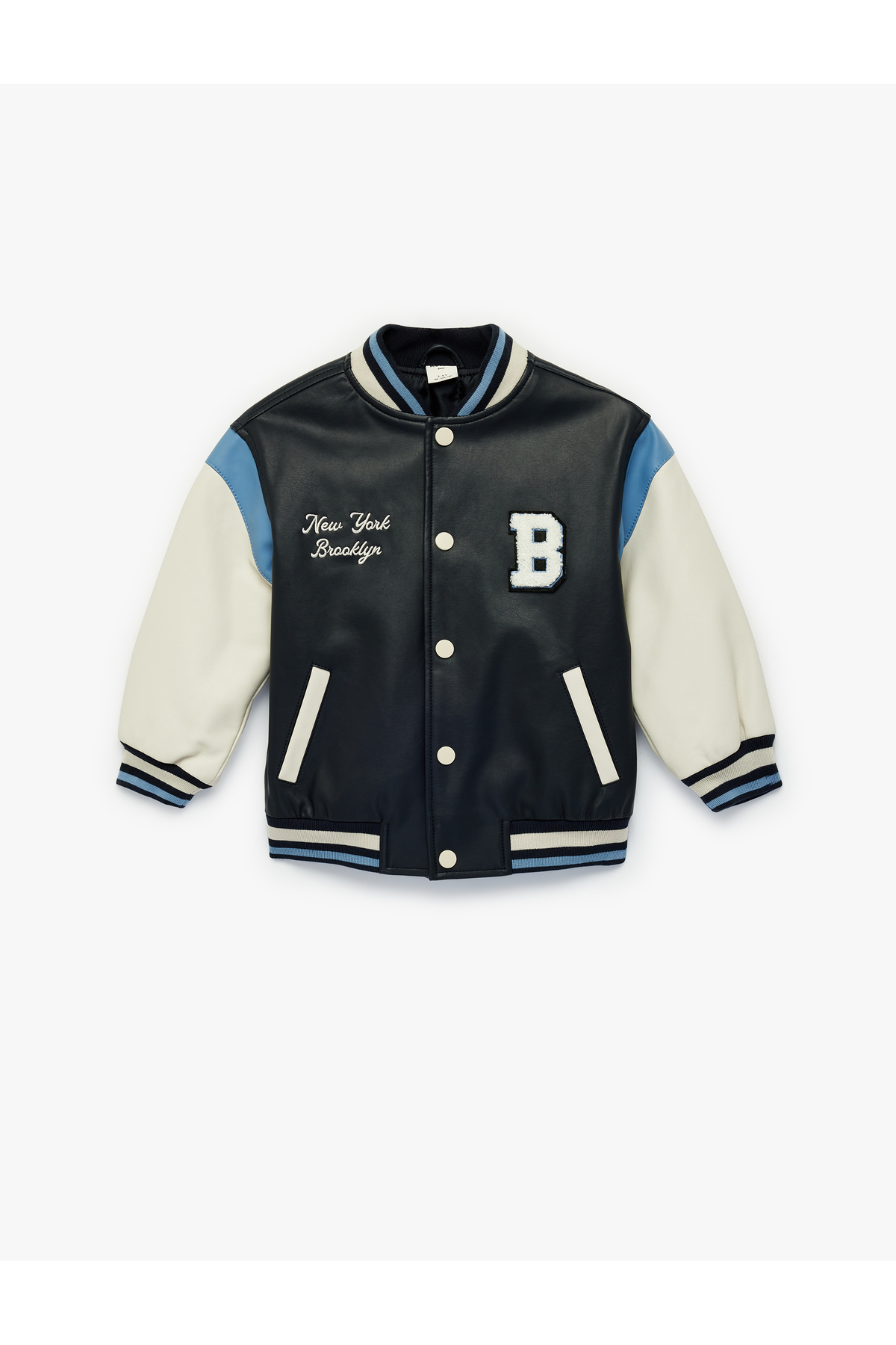 Koton Uzun Kollu Bisiklet Yaka Suni Deri Bomber Kolej Ceket fotoğrafı 3 (önizleme)