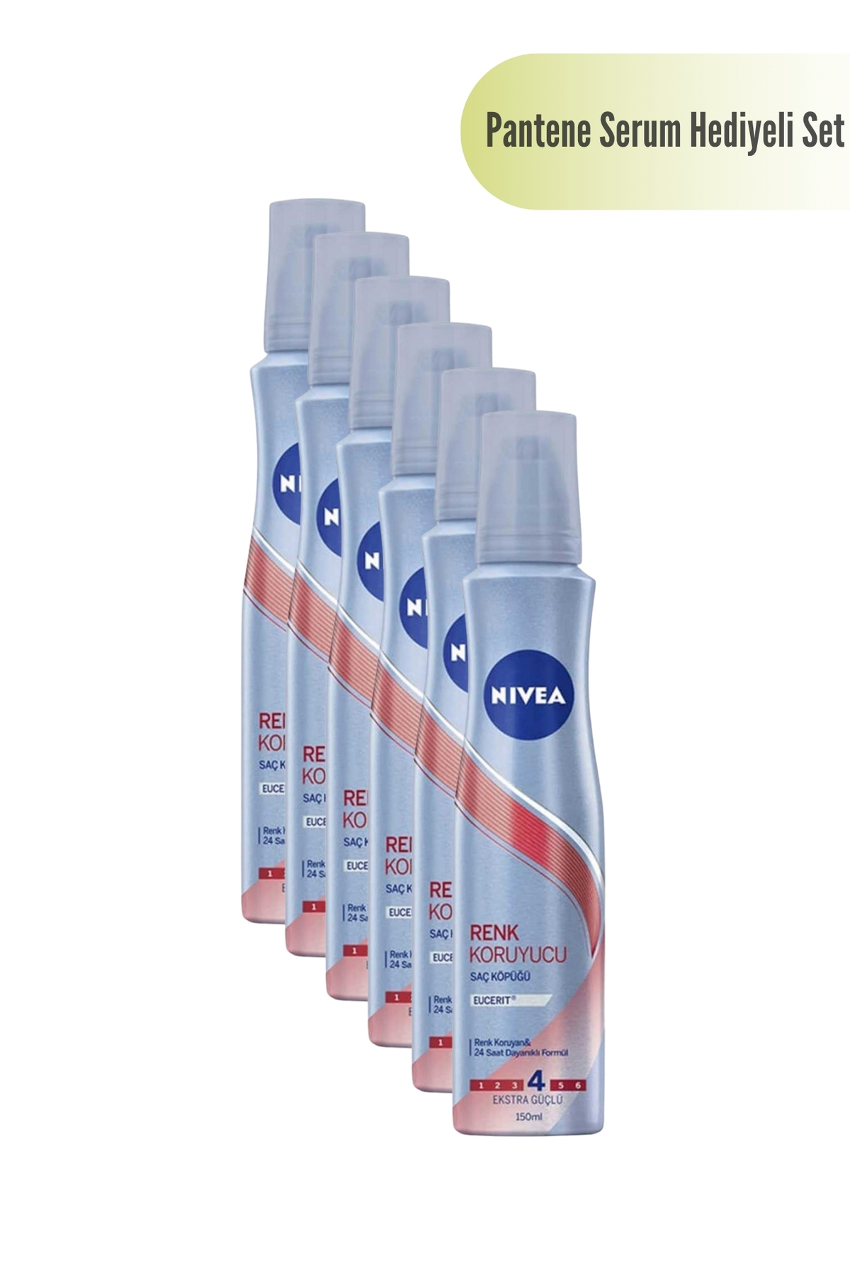 Renk Koruyucu Saç Köpüğü 150 ml Ekstra Güçlü 4 Saç Kremi x6 Adet + Onarıcı ve Koruyucu Bakım Serumu — HB0OSWF80Y — تصویر 2 از 3