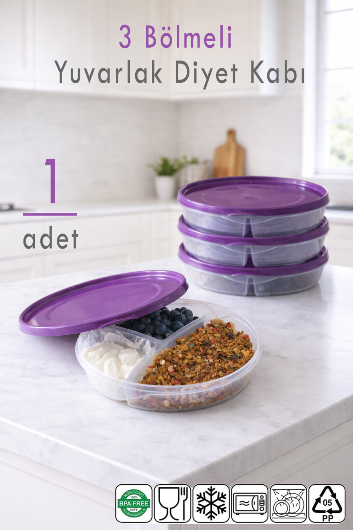 1Pc Portable Food Container Lunch Box Diet Nutrition Box Storage Container Expedition Bowl Microwave