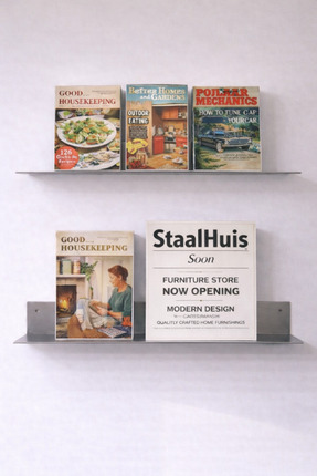 StaalHuis Paslanmaz Duvar Rafı - 304 Kalite Minimal Tasarım 80x20