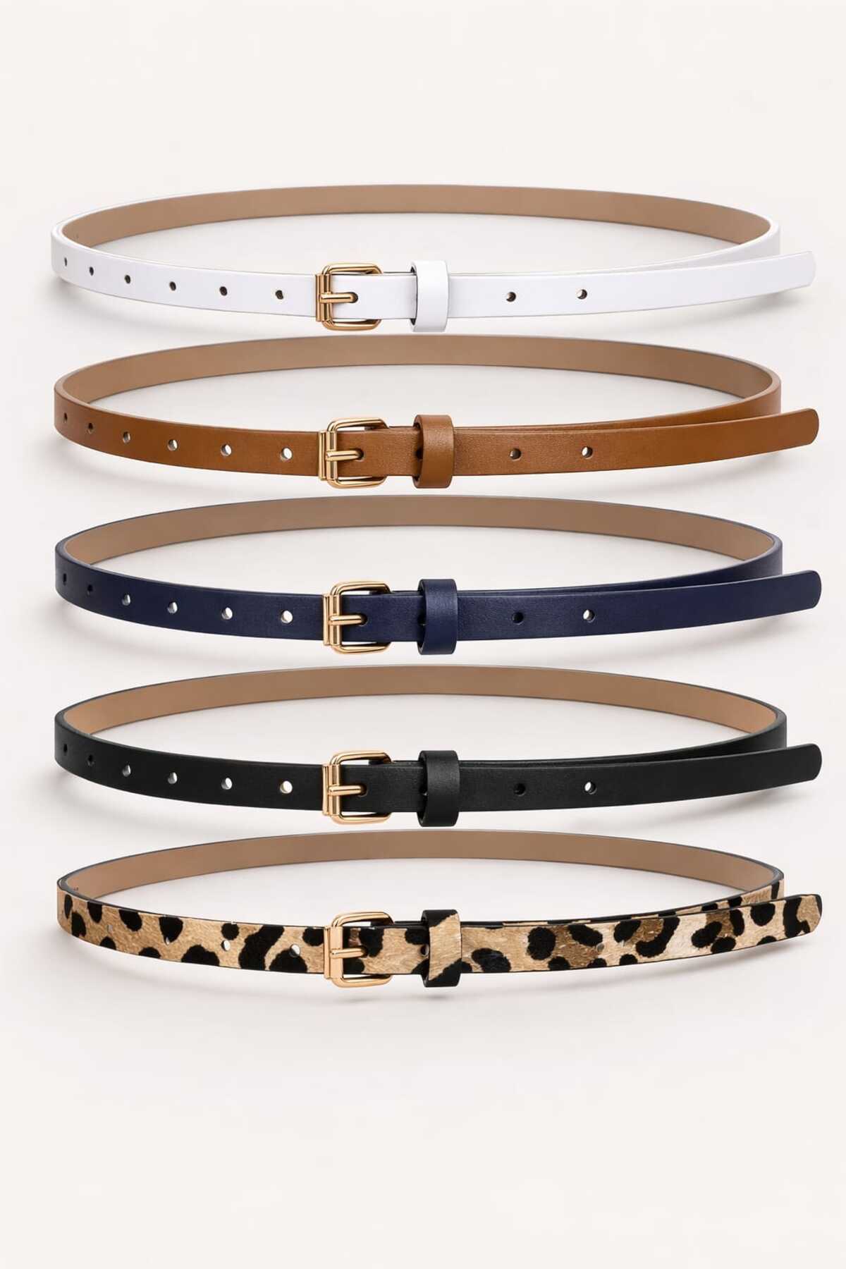 beltavora  5'li set ince gold tokalı kemer