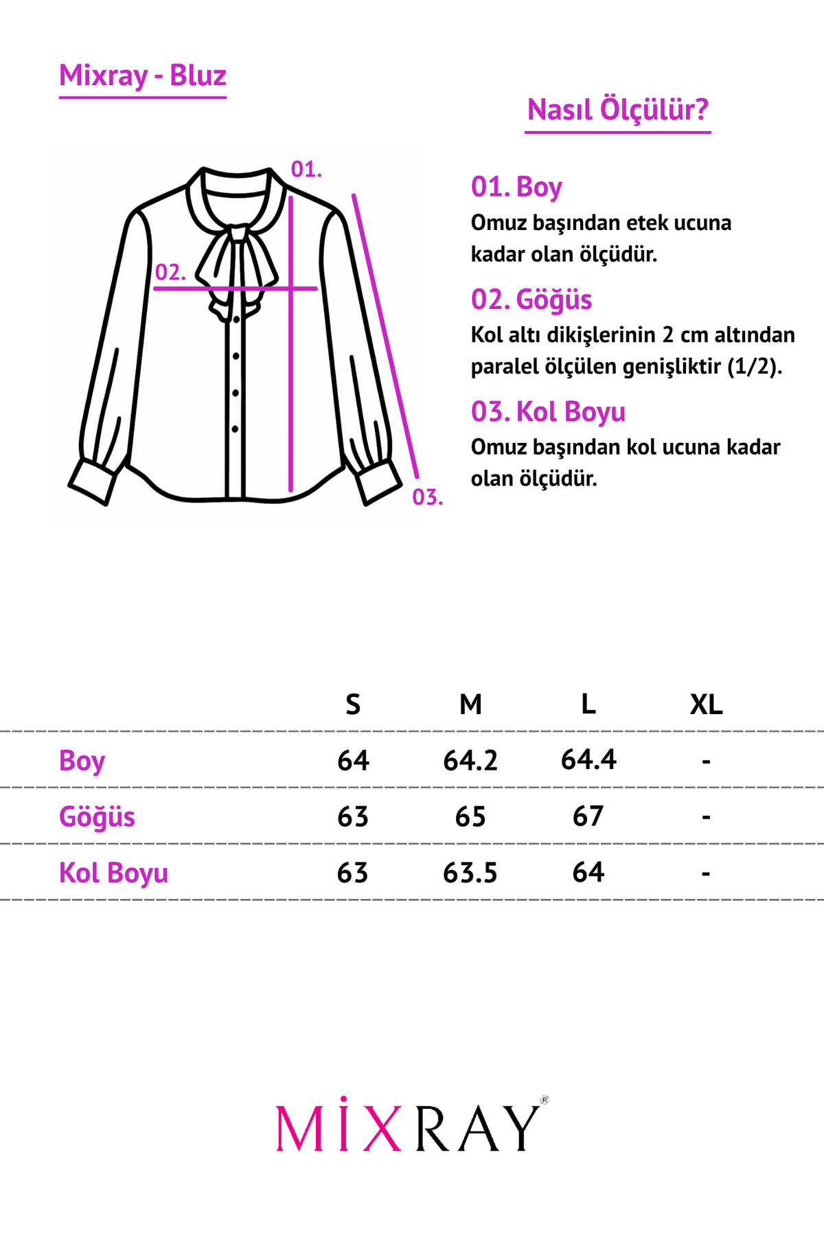 Mixray  4733 Kadın Büzgü Robalı Uzun Kol Müslin Gömlek Beyaz - Görsel 8