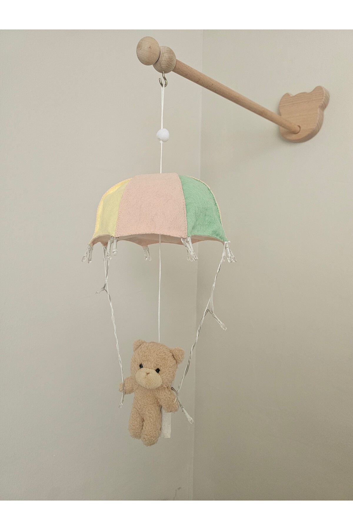 hobiimobiii Dönence ışıklı projektör bebek beşik süsü keçe gece lambası (MÜZİKLİ) fotoğrafı 4 (önizleme)