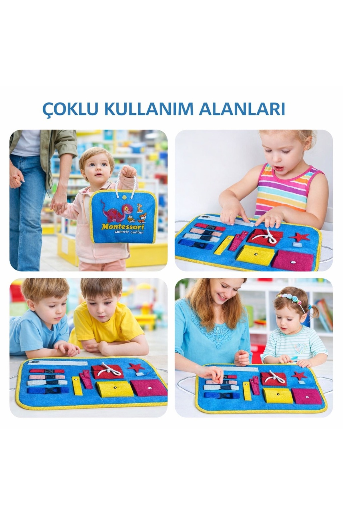 Montessori Keçe Aktivite Çantası - Yerli Üretim fotoğrafı 4 (önizleme)