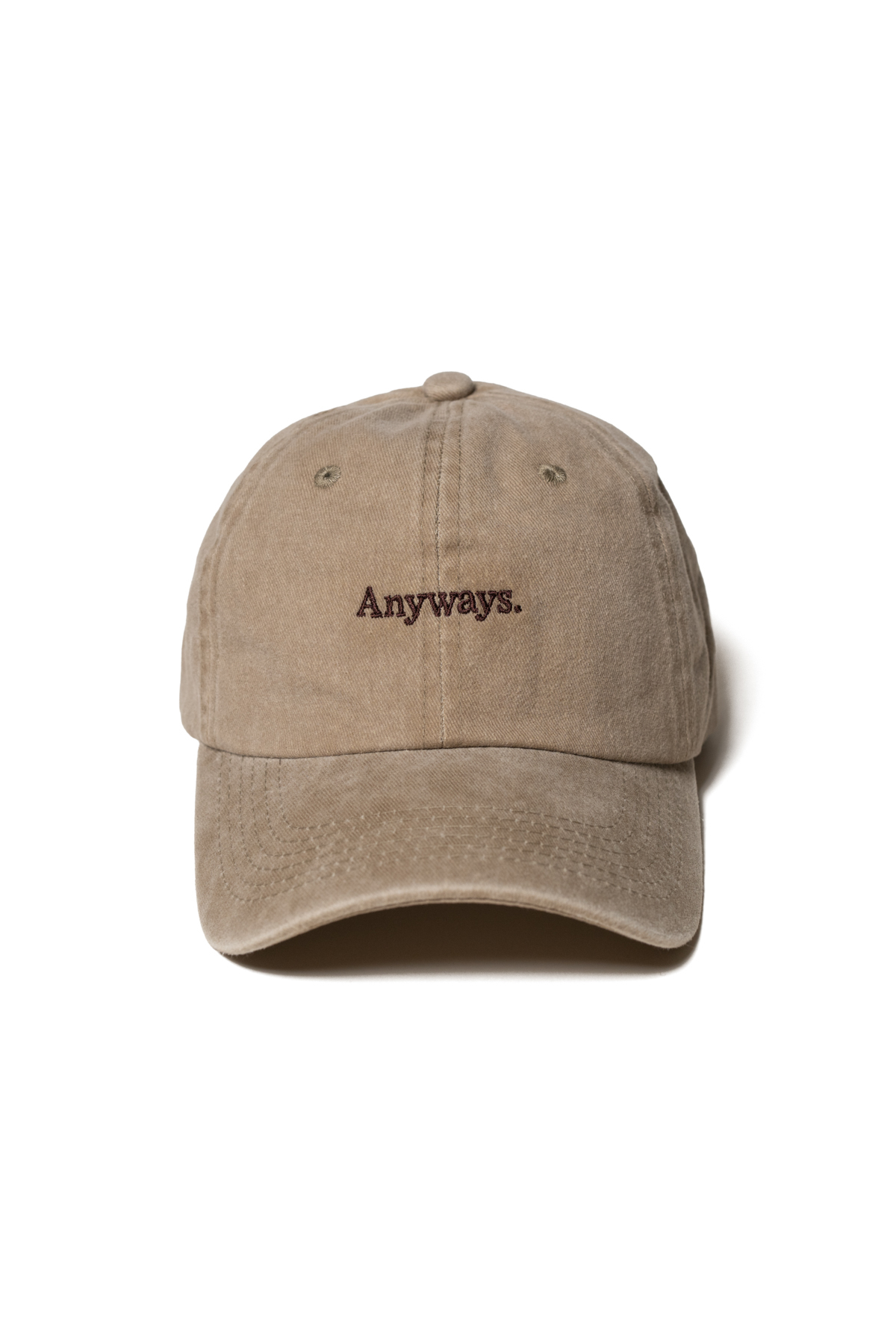 Nome Studio Yazı Nakışlı Bej Şapka Anyways Minimal Streetwear ve Kahve Yazı Nakışlı Pamuklu Şapka