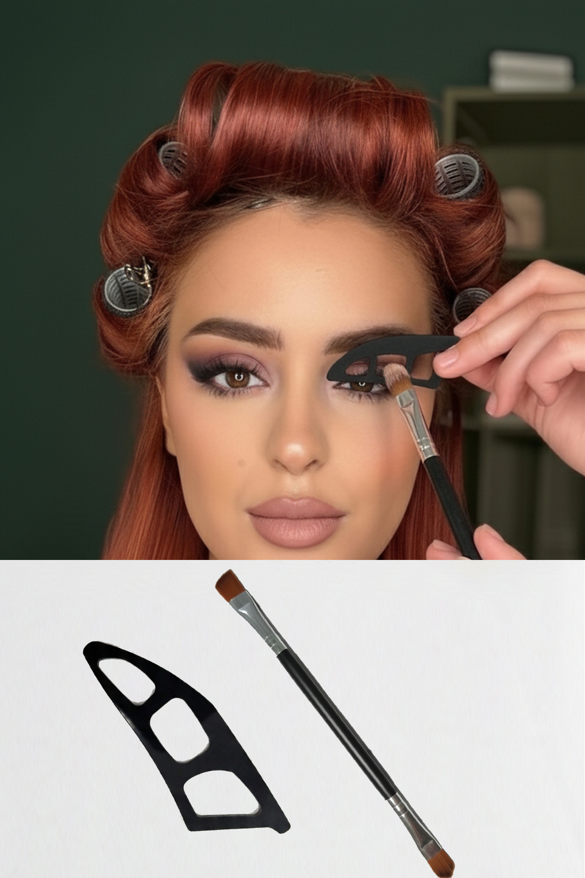 Göz Makyaj Asistanı Profesyonel Özel Far Fırçası Eyeliner Göz Farı Araçları, Göz Makyaj Şablonu — GÖZSET01 — تصویر 4 از 7