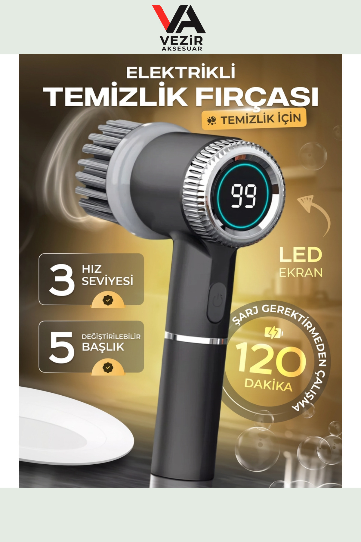 ぱぴぷー BUFFER®PX Profesyonel 5'i 1 Arada Şarjlı Elektrikli Temizlik