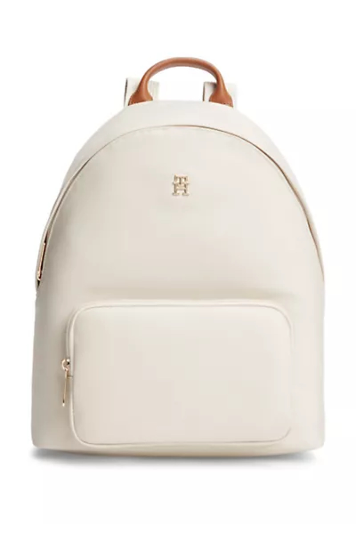 Tommy Hilfiger Dámský krémový batoh s nastavitelnými popruhy, přední kapsou n...