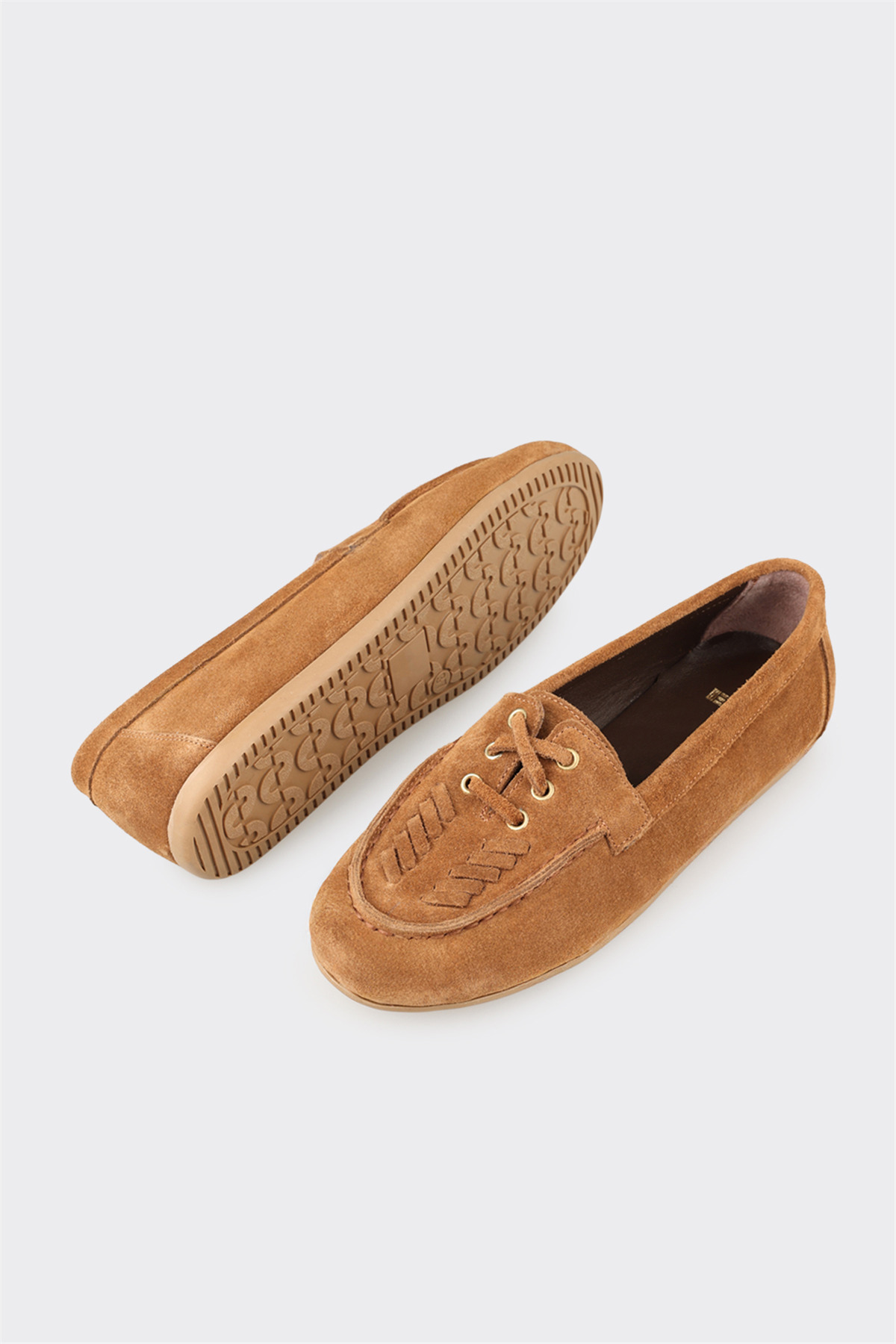 Elle Shoes Taba Deri Kadın Günlük Ayakkabı görsel 3