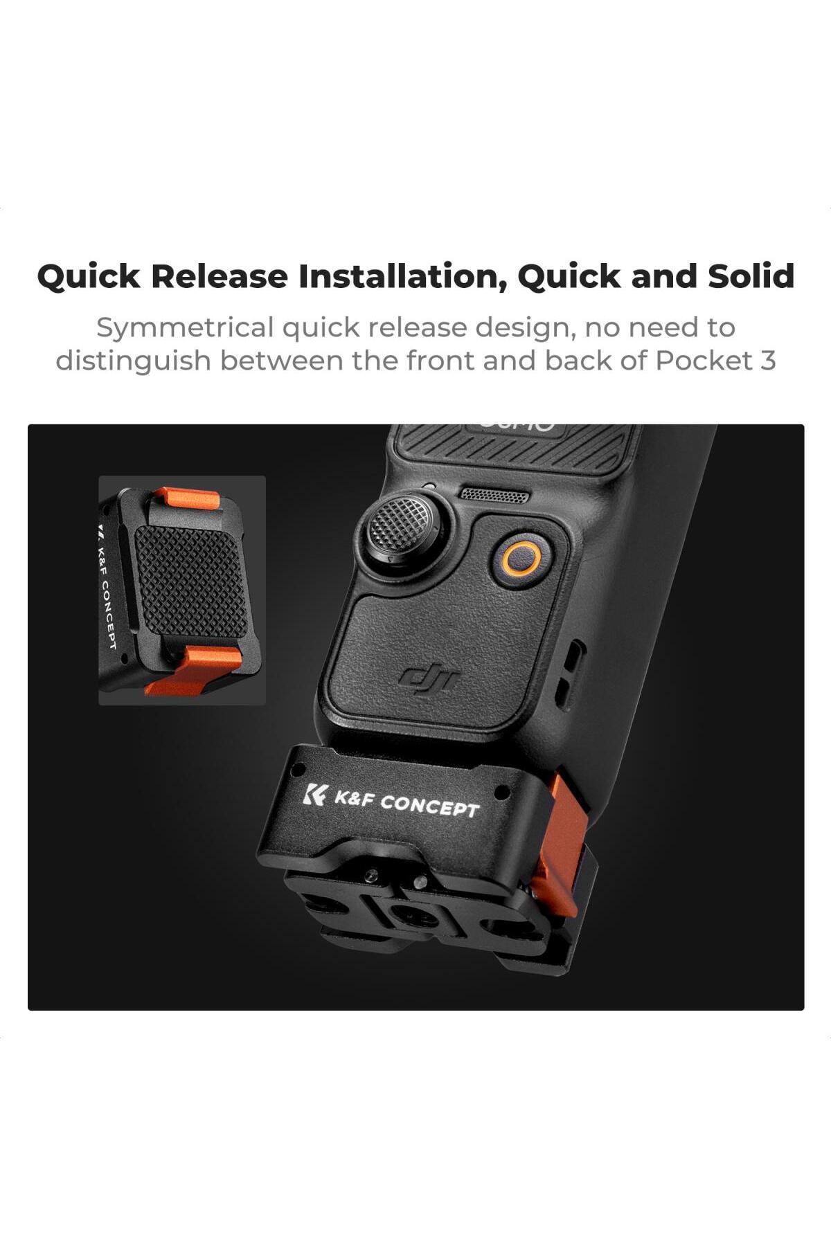 K&F CONCEPT DJI Osmo Pocket 3 için 2'li Hızlı Çıkarma Adaptör - 1