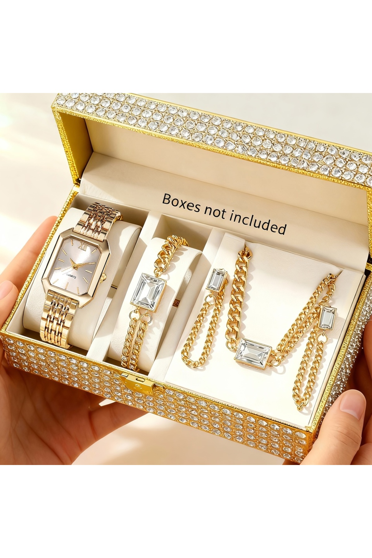 Choice White Set No Box 5PCS/Set Elegant Rectangle Women Watches Fashion Ladi...