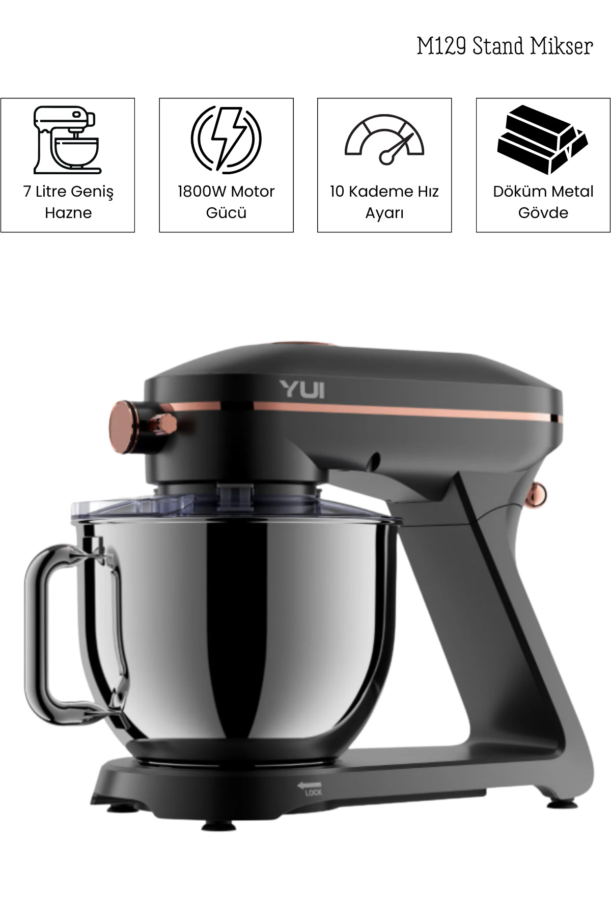 Yui Çeyiz Paketi 4'lü Set – Stand Mikser, Blender, Dikey Süpürge
