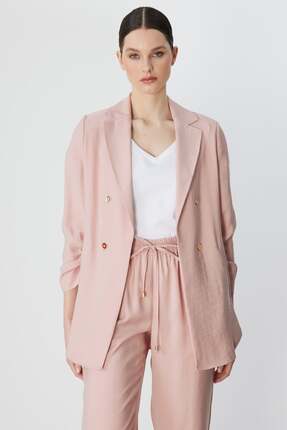 Ekol Kolları Büzgülü Yan Cepli Ceket