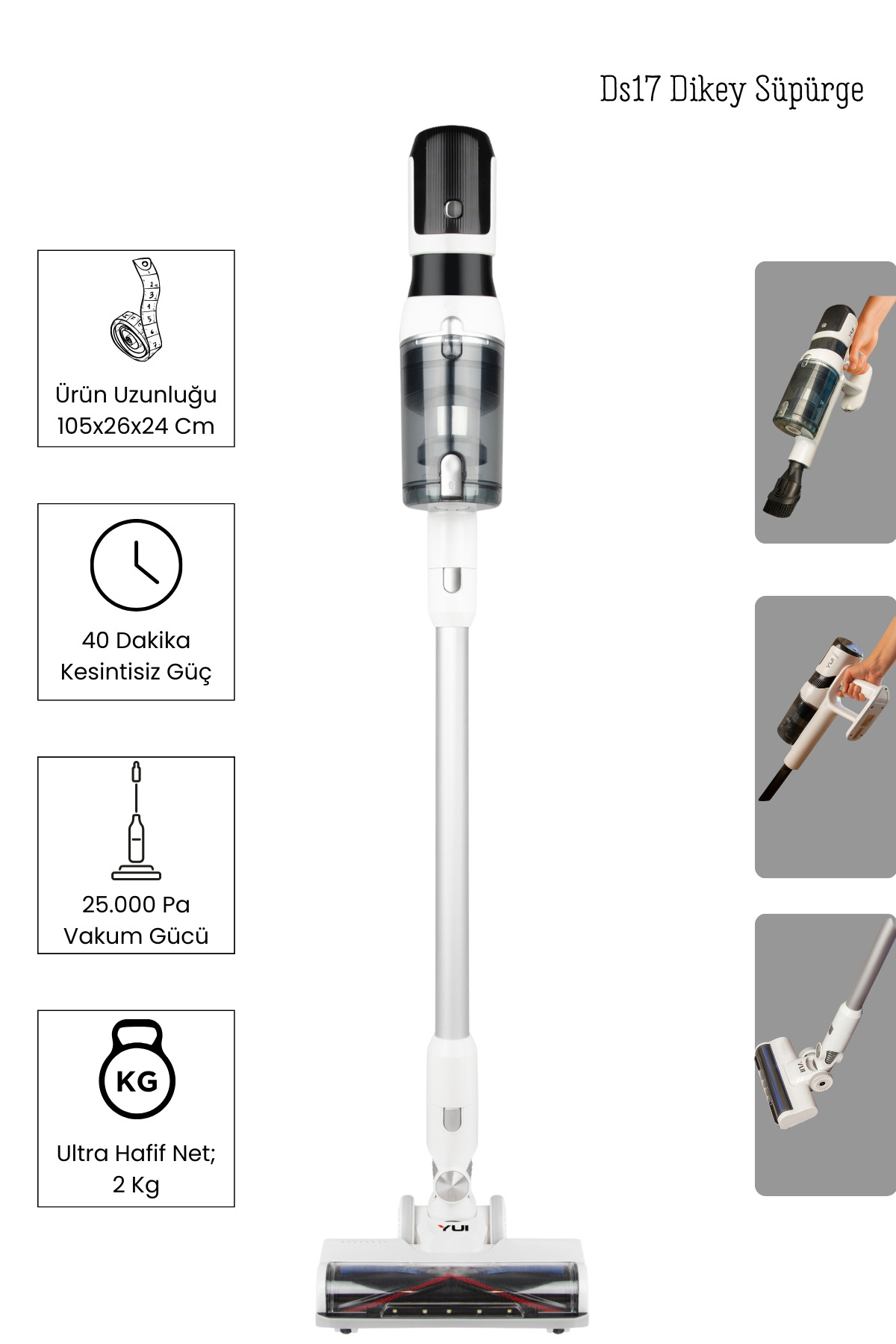 Yui Çeyiz Paketi 4'lü Set – Stand Mikser, Blender, Dikey Süpürge