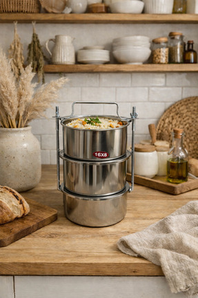 SteelAndArt SEFER TASI 3'LÜ SET 430 KALİTE 0.60 MM KALINLIK 16X8 4 KİŞİLİK