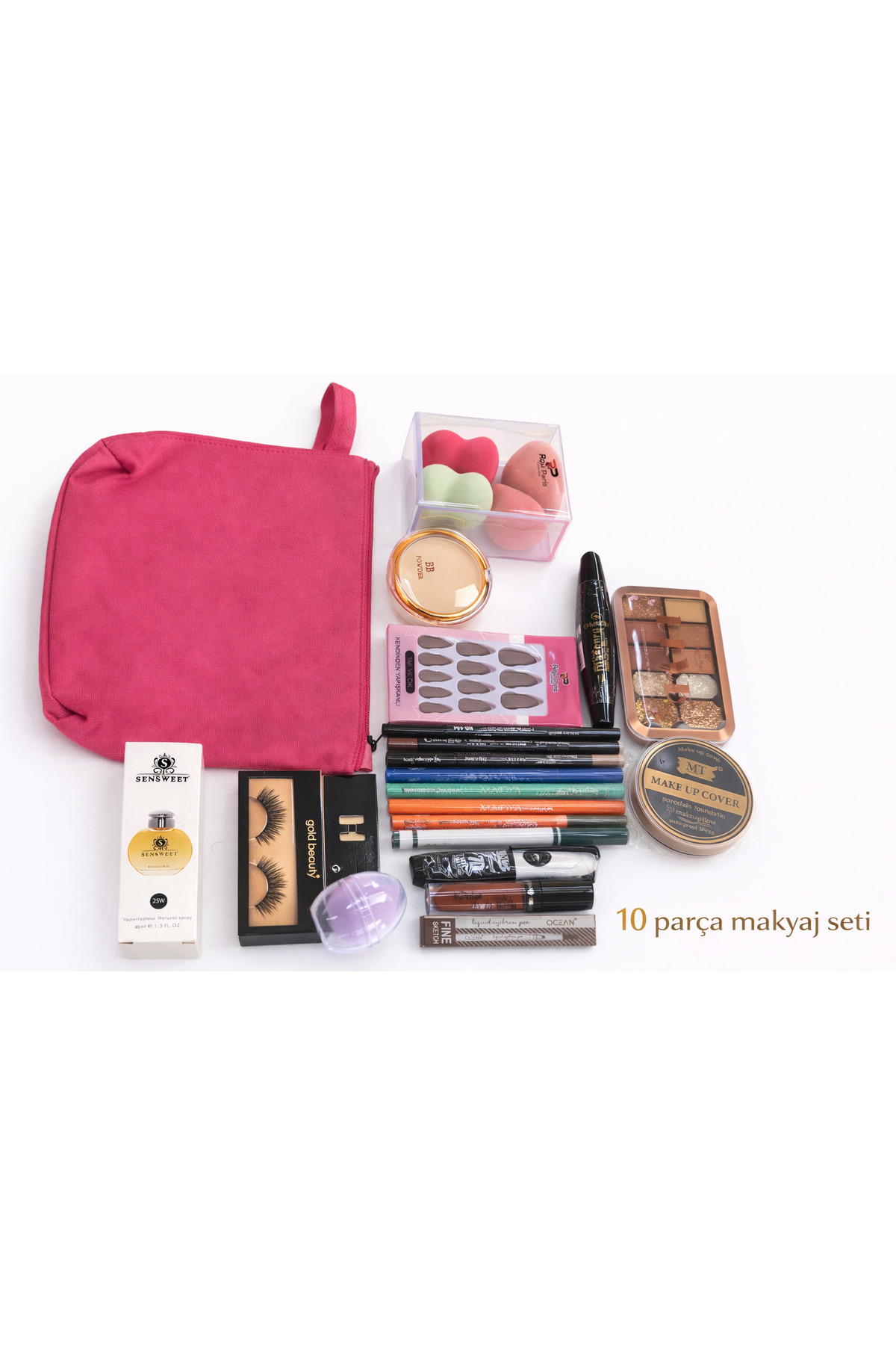MAQYA KOZMETİK KADINLARA ÖZEL 10 FARKLI ÜRÜN Makyaj Seti/far/maskara/ruj/makyaj fırçası/eyeliner - Fiyatı, Yorumları