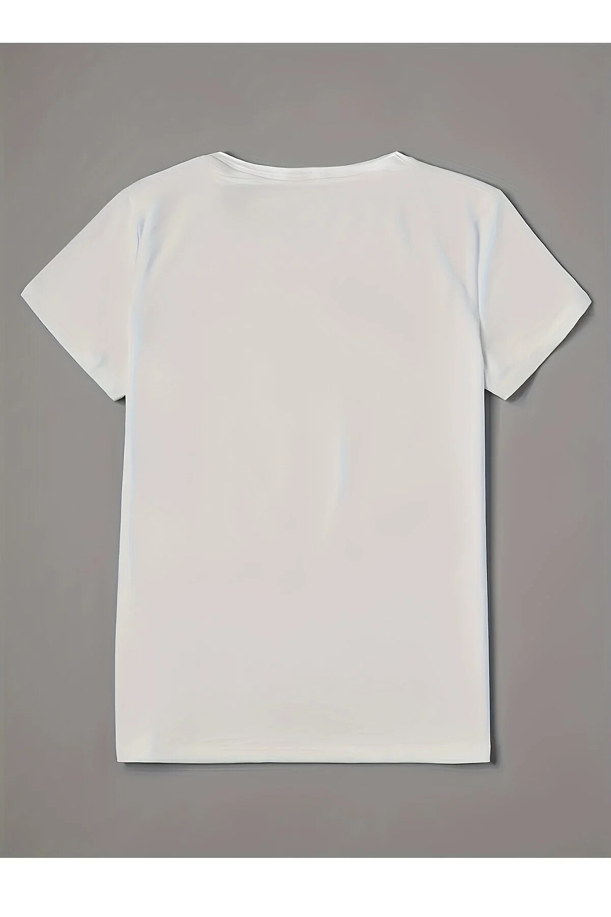 yombaa  Baskılı Tişört. Kısa Kollu V Yaka Yaz & İlkbahar Günlük Üst, Kadın Giyim - Görsel 3