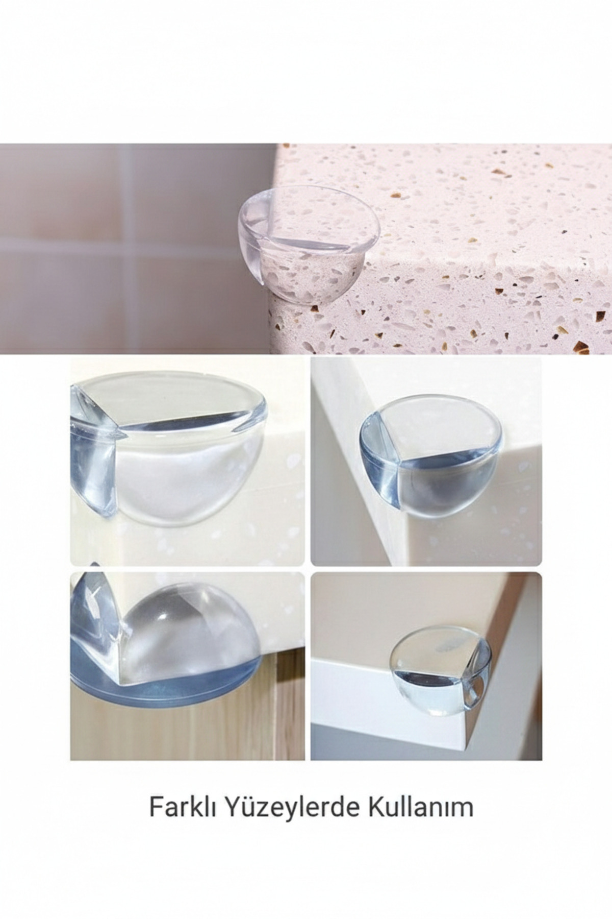 İdeal Baby 1 Adet Bebek Çocuk Masa Kenar Köşe Koruyucu Dairesel Köşe Koruyucu Evde Güvenlik fotoğrafı 3 (önizleme)