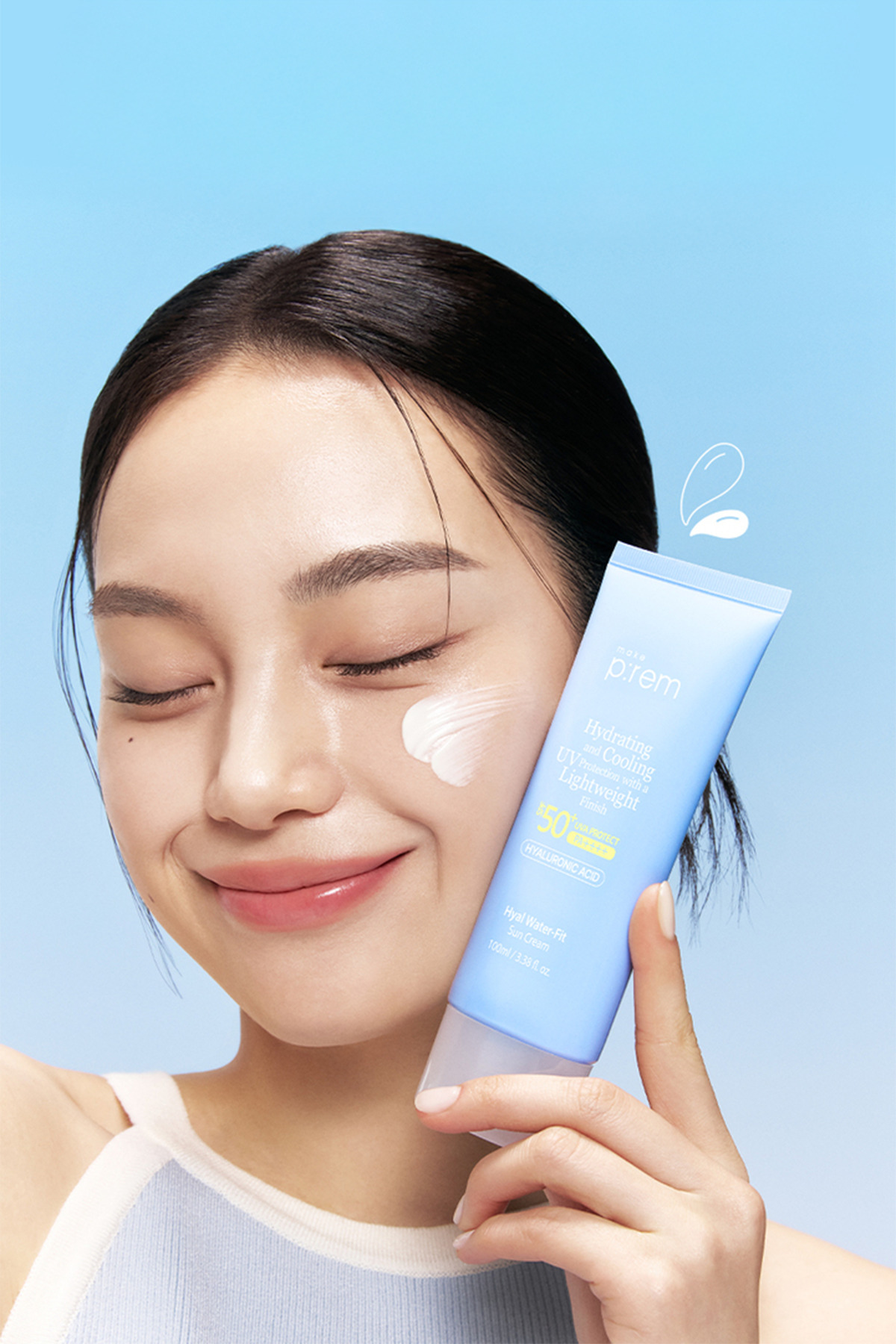 Make Prem Hyal Water Fit Sun Cream 100ml - Nemlendirici Güneş Koruyucu Krem — 2202120 — تصویر 2 از 5
