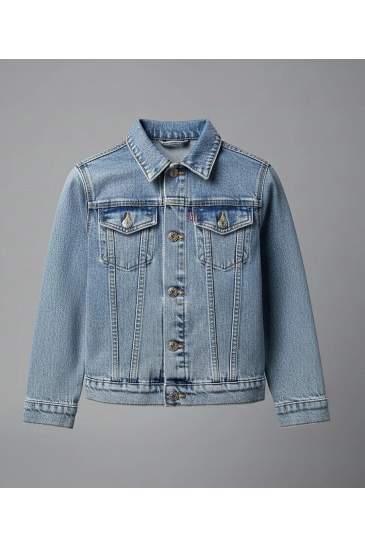 Yonca Çocuk  SERCİNO Kids 99783 KIZ-ERKEK Pamuklu Kot Ceket - Görsel 3