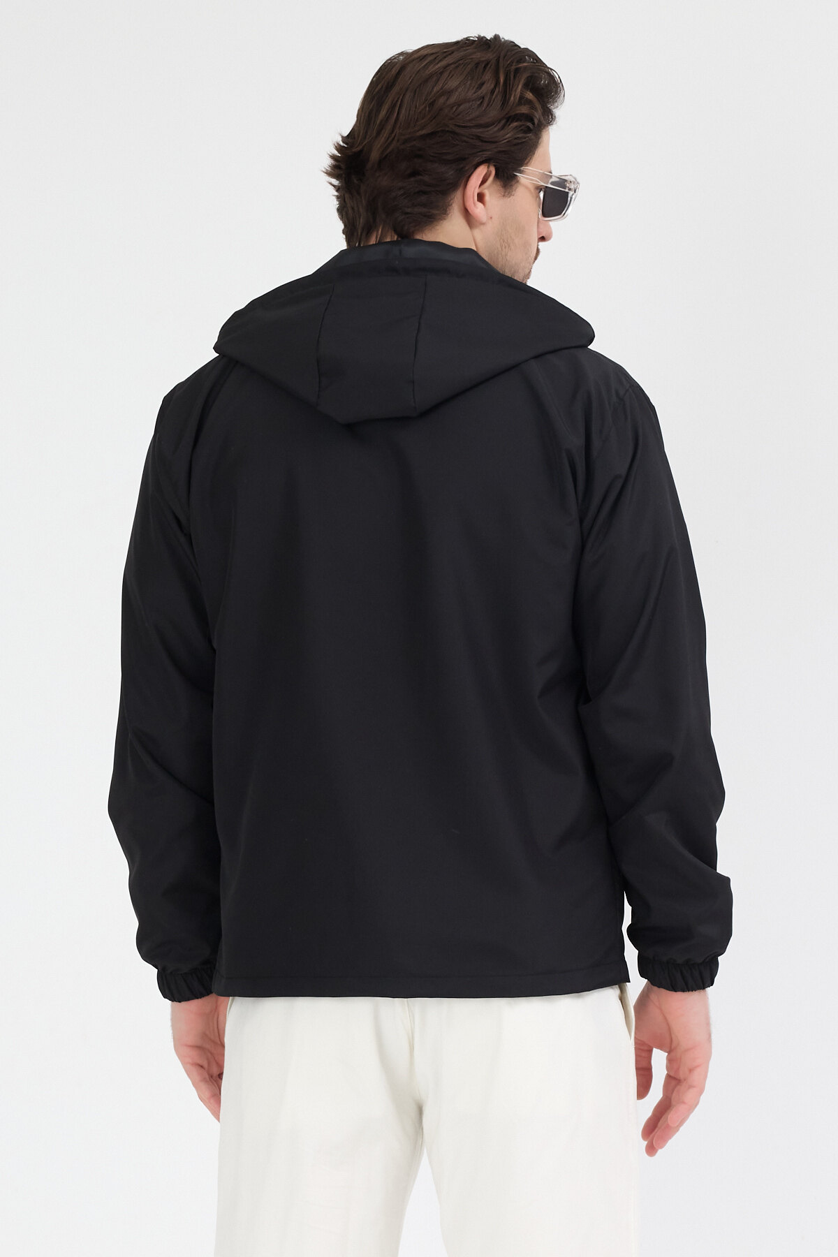 Tonny Black  Erkek Siyah 3 Cepli Rüzgar Ve Yağmura Dayanıklı Normal Kalıp Yağmurluk - Görsel 7