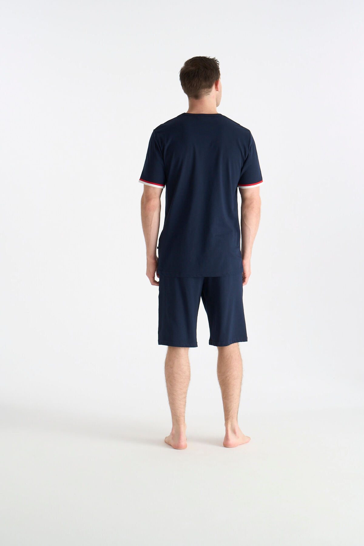 ست پیژامه و لباس خواب مردانه یقه پلو | یو اس پولو U.S. Polo Assn. 19035 TR - تصویر 3