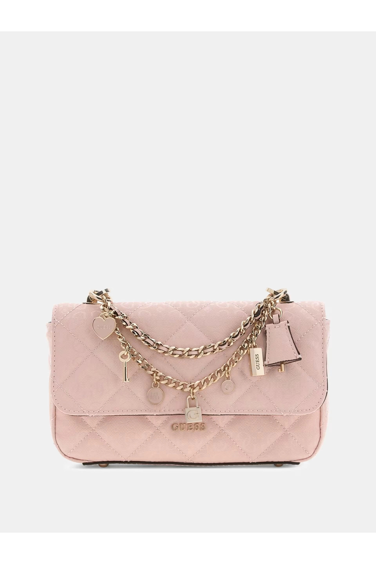 Guess Libby Kapaklı Çapraz Askılı Kadın Pembe El Çantası