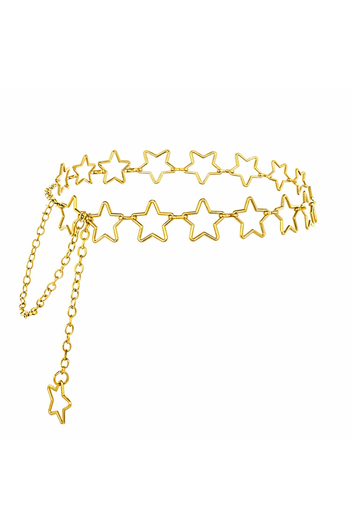 CSR AKSESUAR  Yıldız Detaylı Vücut & Bel & Elbise & Pantolon & Etek Zincir Kemeri