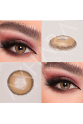 Axhara Newyork Granita Hazel Ela Renkli Göz Kirpik Lens Yıllık