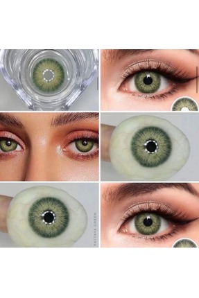 Axhara Newyork Bahama Green Yeşil Renkli Göz Kirpik Lens YIllık