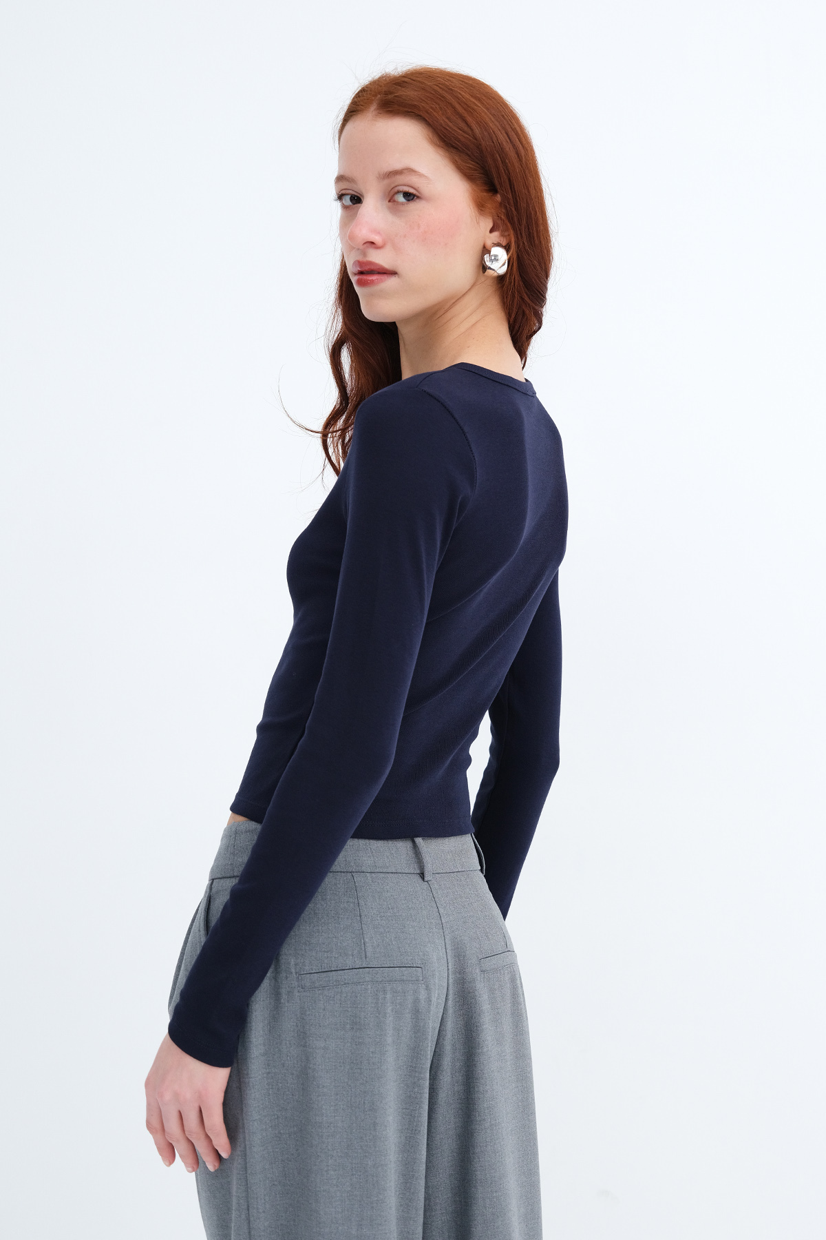 Addax  Düğmeli Uzun Kollu Hırka H12302 - Görsel 6