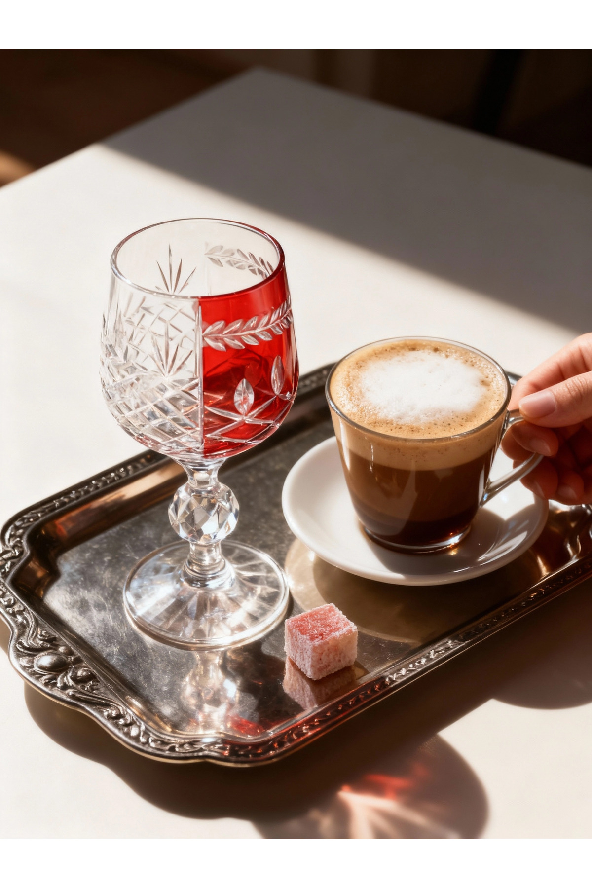 Margerie Bohemia Hybrid Crystal Hand-Cut Glass 150cc | Coffee-Side Water & Sherbet Glass